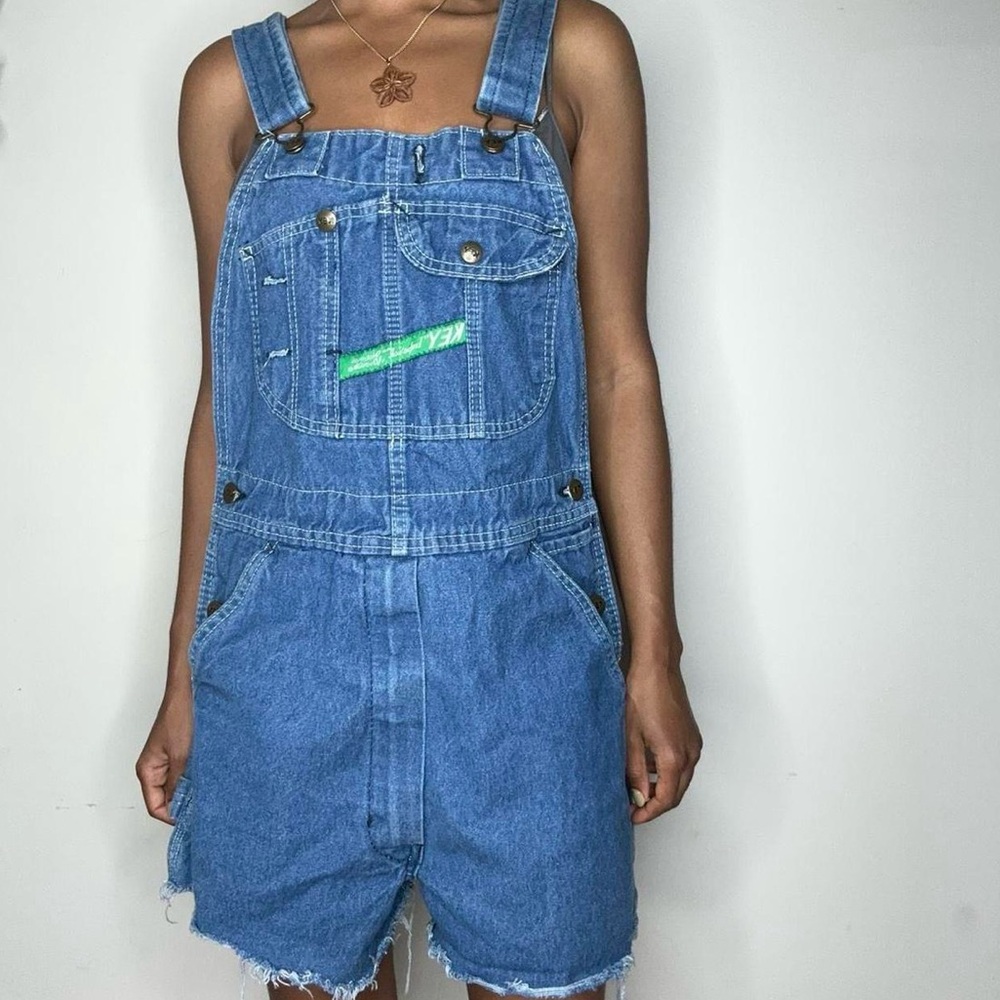 KEY Imperial denim carpenter overall shorts